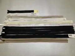 ファスナーセット 9本　ブラック ホワイト ベージュ