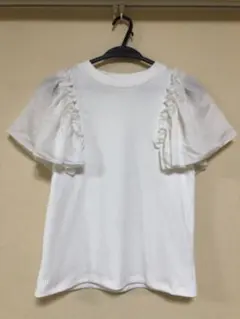 INGNI フリルリブTシャツ　白