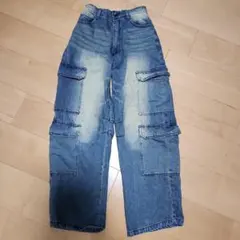 Mサイズ カーゴデニムパンツ　ワイド