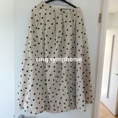 cinq symphonie サンクサンフォニー　スカート ドット刺繍　オシャレのサムネイル