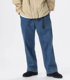 【別注】Gramicci / ルーズ テーパード ストレッチ デニム パンツ L