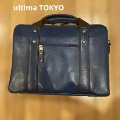 ultima TOKYO ビジネスバッグ 2WAY ネイビー レザー A4可のサムネイル