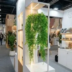 470.01 フェイクグリーン 造花 2個 セット 壁掛け 吊り下げ 観葉植物