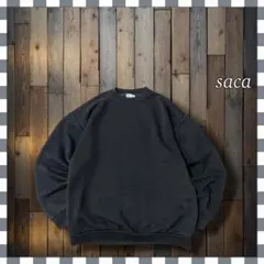 saca 無地 ブランク ユーロヴィンテージスウェット トレーナーXL
