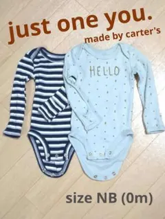 carter’s 海外ブランド ベビー服 新生児 長袖 ロンパース 2枚セット