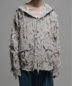 キャスパージョン Fringe denim parka/フリンジデニムパーカー