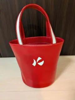 キタムラ　赤 レザートートバッグ 内側ポケット付き