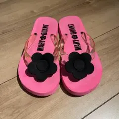【中古】MARY QUANTマリークワント ビーチサンダル デイジー ピンクのサムネイル