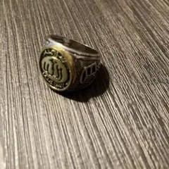 【2011】新品 アメカジ シルバー調 リング 金色 14号