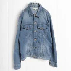 t3161【グローバルワーク】デニムジャケット Gジャン 色落ち 軽アウター M