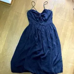 ZARAドット柄 キャミワンピース ブラックのサムネイル