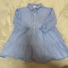 GAP KIDS 青と白ストライプ ワンピース XS