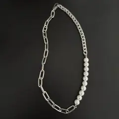 半*ご様 ネックレス　パール　チェーン