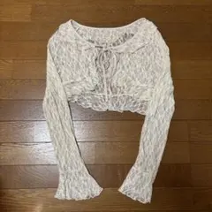 ROMWE アイボリー レース クロップド丈 M shein