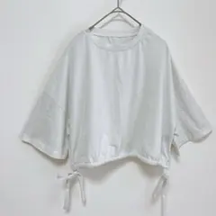 Dazy 半袖 Tシャツ クロップド丈 リボン ゆったり トップス カジュアル