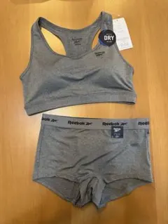 【下着2点セット⭐︎Reebok⭐︎Ｌ⭐︎スポーツブラ⭐︎】グレー