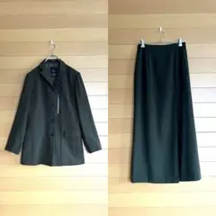 アコーレ Le-Fluy ロングスカートセットアップ スーツ オリーブ マキシ又