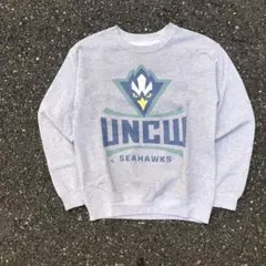 カレッジロゴ スウェット 裏起毛 グレー S