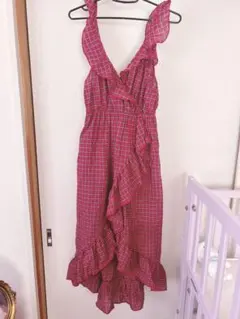 jouetie ワンピース　チェック　赤