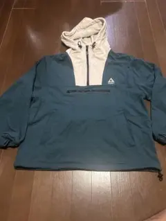 BEAMS ハーフジップパーカー S ネイビー/ベージュ