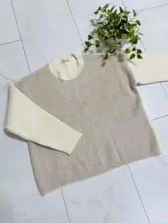 MELROSE バイカラー ニット セーターのサムネイル