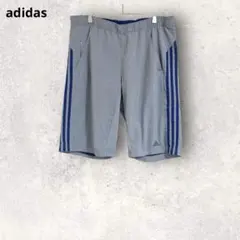 adidas ハーフパンツ　ショーパン　グレー　ランニング　トレーニング　M〜L