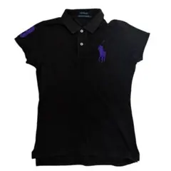 ビッグポニー ポロシャツ 紫 swag y2k スケーター 短丈