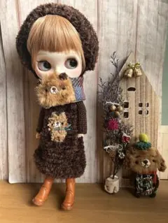 251111ネオブライス ★こげ茶マフラーセット★くま太郎