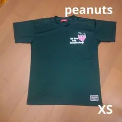 PEANUTS スヌーピー バスケットボール Tシャツ　XS　グリーン　半袖