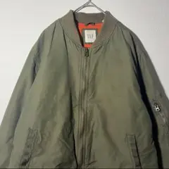 GAP ギャップ フライトジャケット　MA-1 カーキ　定番デザイン　S-M