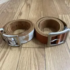 ホワイト、ブラウンベルト2本セット 最終値下げ
