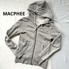 MACPHEE コットンジャージ ダブルジップアップパーカー 1 杢グレー 