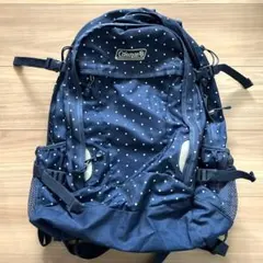 Coleman ネイビー ドット柄 ナップザック