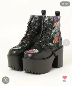 【YOSUKE】厚底レースアップブーツ