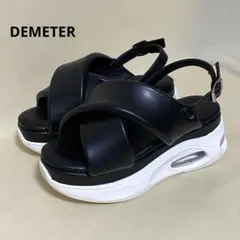 新品　DEMETER 厚底 エアーソール クロスデザイン スポーツサンダル　S