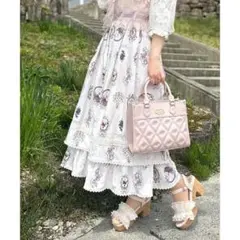 【美品】axes femme アンティークフルーツ柄スカート