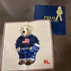 ポロ ラルフ ローレン シェニール織 ハンカチ ポロベア　新品未使用品