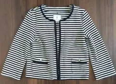 ROPÉ PICNIC ノーカラージャケット ストライプ