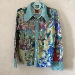 カラフル抽象模様 長袖シャツ サイズ130