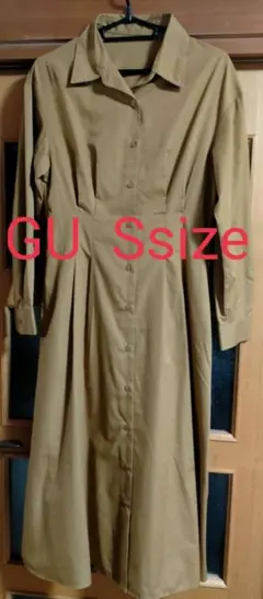 GU シャツワンピース ベージュ Sのサムネイル