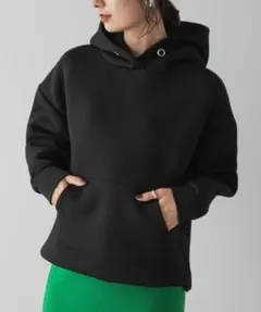 rectangle スウェットボンディングフード付きパーカー ブラック