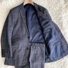 【サイズＬ】バーバリーブラックレーベル　グレンチェックスーツ　春秋冬