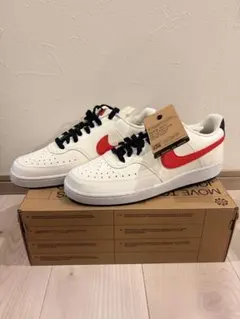 NIKE コート ビジョン LO NN　白×赤スウッシュ 28cm