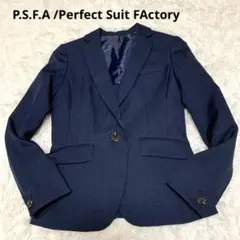 【極美品】 P.S.F.A レディース テーラード ジャケット ネイビー 7号のサムネイル