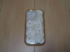 iPhone13Pro ケース リボン パール ウェーブ クリア 韓国 ガーリー