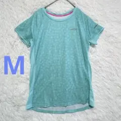 TIGORA グリーン　ドット柄 トップス M ランニングTシャツ　レディース