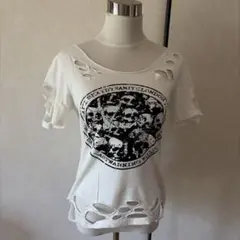 h.NAOTO 半袖Tシャツ クロス柄 オフショルダー h.NAOTO 半袖Tシャツ クロス柄 オフショルダー - メルカリ