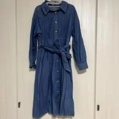 デニムブルー M ワンピース