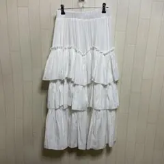 CLEA Iラインギャザーティアードロングスカート