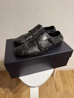 25ss PRADA SHUFFLE ダブルモンクシューズ 革靴 レザー - メルカリ